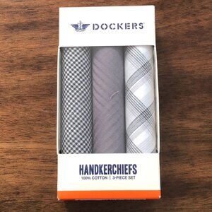 Dockers Handkerchiefs 3 Pack Gray Black NWT / NIB